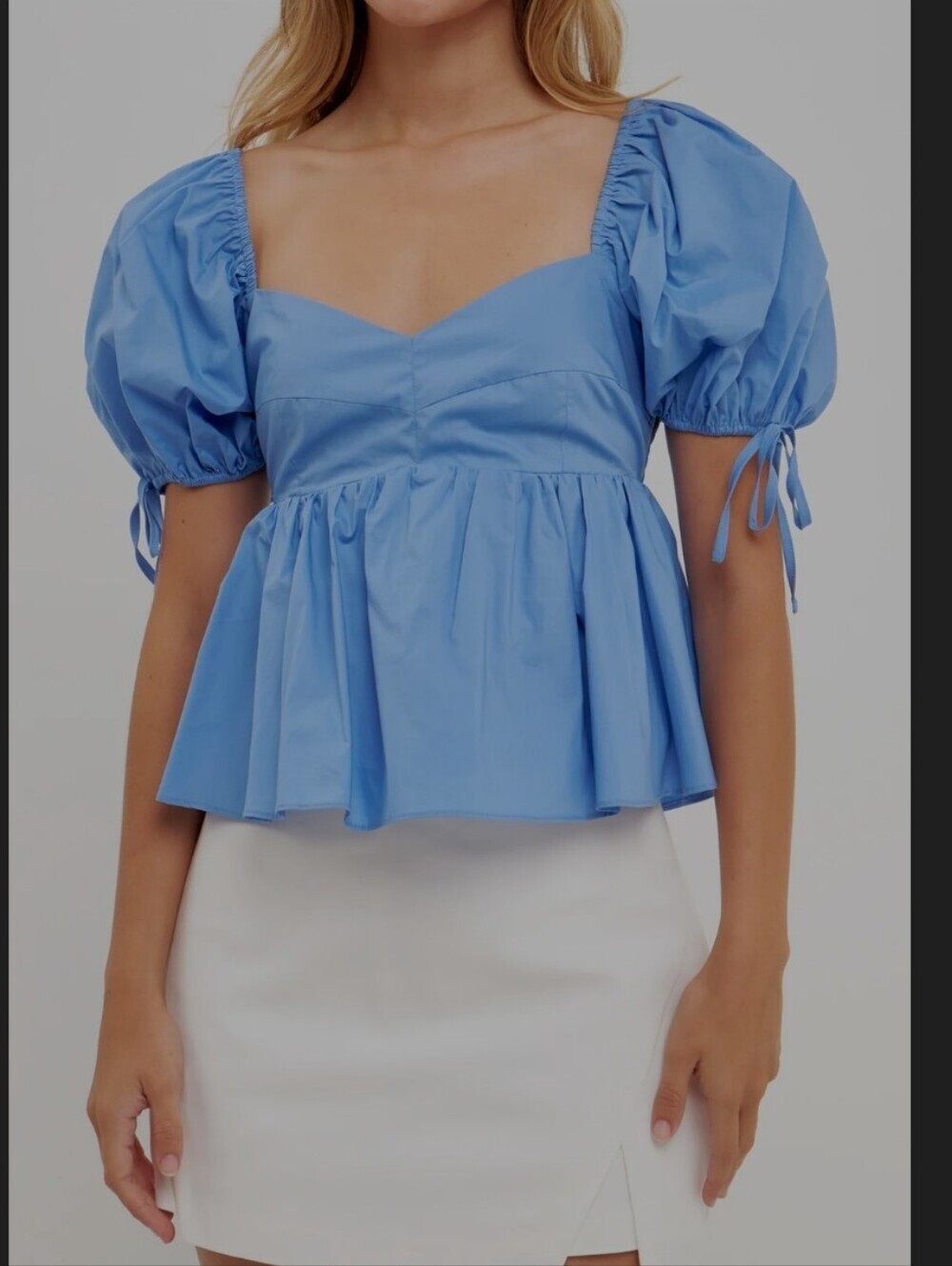 English Factory Puff Sleeve Top S